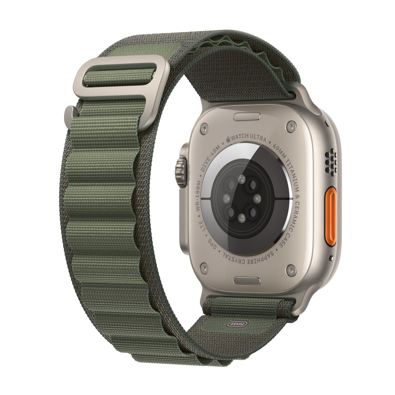 Картинка Apple Watch Ultra GPS + Cellular, 49 мм, корпус из титана, ремешок Alpine, размер S от магазина BXSTORE
