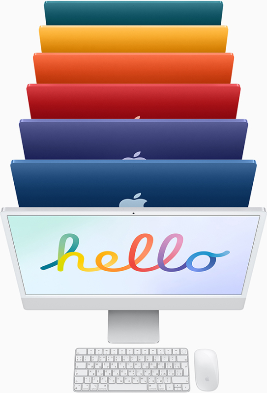 Картинка Apple iMac 24" Retina 4,5K, M1 (8C CPU, 8C GPU), 8 ГБ, 512 ГБ SSD от магазина BXSTORE