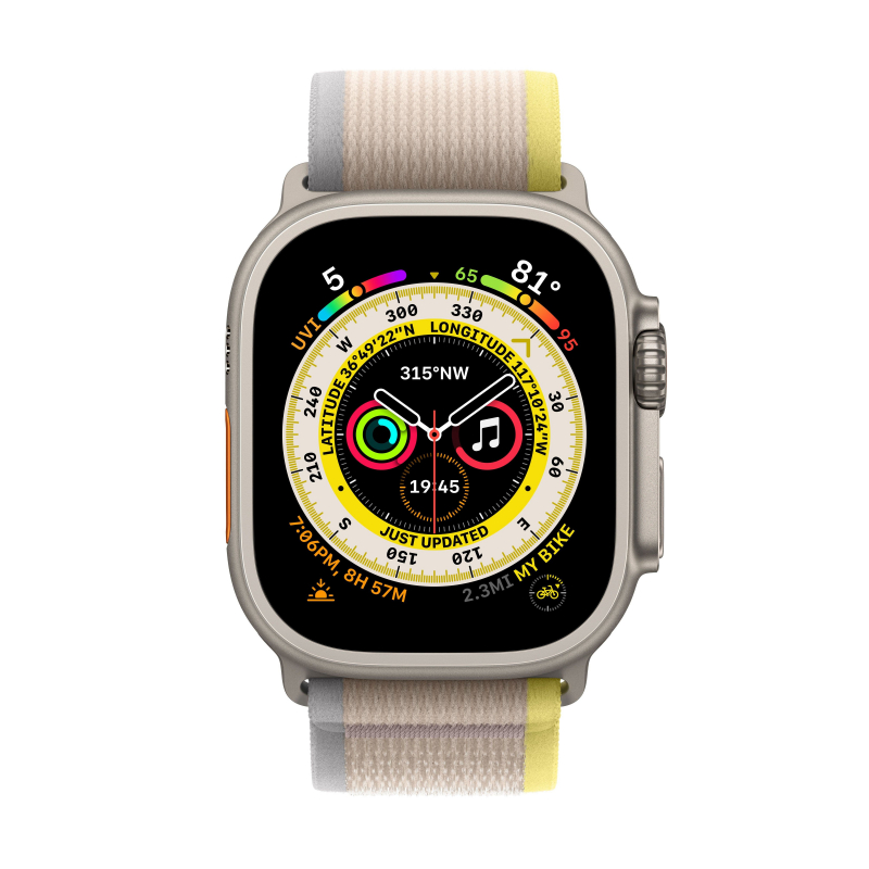 Картинка Apple Watch Ultra GPS + Cellular, 49 мм, корпус из титана, ремешок Trail, размер M/L от магазина BXSTORE