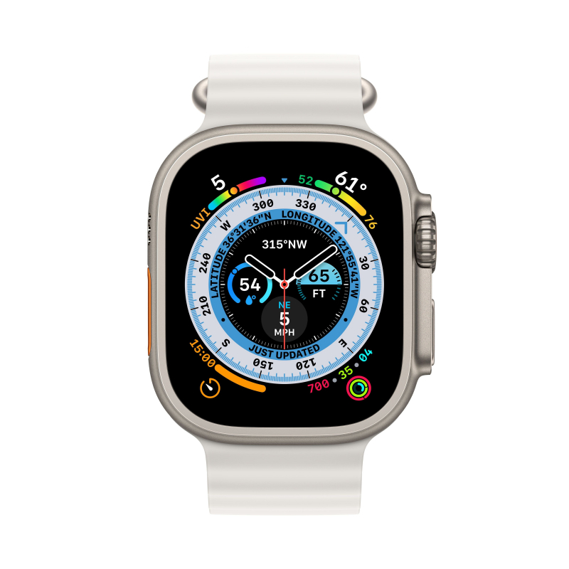Картинка Apple Watch Ultra GPS + Cellular, 49 мм, корпус из титана, ремешок Ocean от магазина BXSTORE