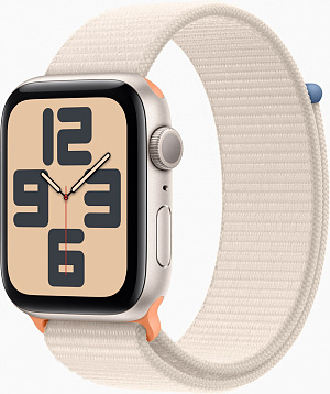 Смарт-часы Apple Watch SE 2023 A2723 44мм OLED корп.сияющая звезда Sport Loop рем.сияющая звезда разм.брасл.:145-220мм (MRE63LL/A)
