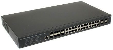 Коммутатор Osnovo SW-32G4X-3L 16x1Гбит/с 8GBIC 8PoE 375W управляемый