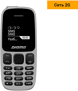 Мобильный телефон Digma A106 Linx 32Mb серый моноблок 2Sim 1.44" 68x98 GSM900/1800