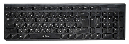 Клавиатура Оклик 880S черный USB беспроводная slim Multimedia