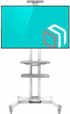 Подставка для телевизора Onkron TS1552 белый 40"-70" макс.60.5кг напольный мобильный