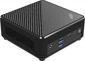 Неттоп MSI Cubi N ADL-037XRU slim N100 (0.8) 8Gb SSD256Gb UHDG noOS GbitEth WiFi BT 65W черный (9S6-B0A911-037)