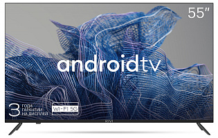 Телевизор LED Kivi 55" 55U740NB Android TV черный 4K Ultra HD 60Hz DVB-T DVB-T2 DVB-C USB WiFi Smart TV