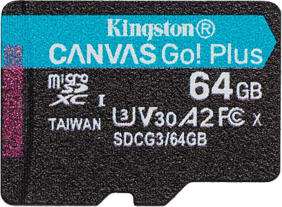 Флеш карта microSDXC 64GB Kingston SDCG3/64GBSP Canvas Go! Plus w/o adapter