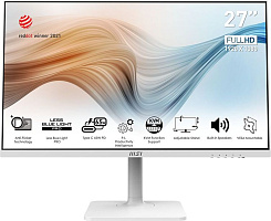 Монитор MSI 27" Modern MD272PW белый IPS LED 16:9 HDMI M/M матовая HAS Piv 250cd 178гр/178гр 1920x1080 75Hz DP FHD USB 5.85кг