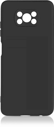 Чехол (клип-кейс) DF для Xiaomi Poco X3/X3 Pro poOriginal-02 черный (DF POORIGINAL-02 (BLACK))