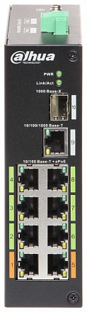 Коммутатор Dahua DH-LR2110-8ET-120 1x100Мбит/с 8x1Гбит/с 1SFP 6PoE+ 2PoE++ 120W неуправляемый