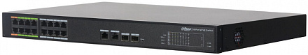 Коммутатор Dahua DH-LR2218-16ET-240 16x100Мбит/с 2x1Гбит/с 14PoE+ 2PoE++ 240W управляемый