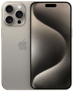Смартфон Apple A3108 iPhone 15 Pro Max 256Gb титан моноблок 3G 4G 2Sim 6.7" 1290x2796 iOS 17 48Mpix 802.11 a/b/g/n/ac/ax NFC GPS Protect