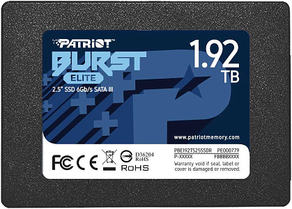 Накопитель SSD Patriot SATA III 1.92Tb PBE192TS25SSDR Burst Elite 2.5"