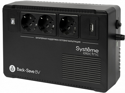 Источник бесперебойного питания Systeme Electriс BV BVSE400RS 240Вт 400ВА черный