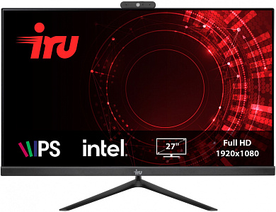 Моноблок IRU Office 27IH5P 27" Full HD i5 11400 (2.6) 16Gb SSD256Gb UHDG 730 Free DOS GbitEth WiFi BT 120W Cam черный 1920x1080