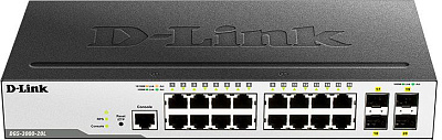 Коммутатор D-Link DGS-3000-20L/B1A 16x1Гбит/с 4SFP управляемый