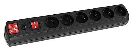 Сетевой фильтр Most R 5м (6 розеток) черный (коробка)