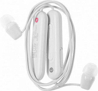 Гарнитура вкладыши Sony WI-C100 белый беспроводные bluetooth шейный обод