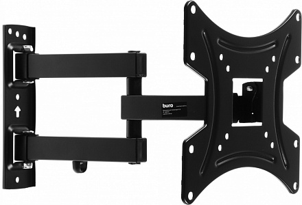 Кронштейн для телевизора Buro FL3S черный 20"-48" макс.15кг настенный поворотно-выдвижной и наклонный