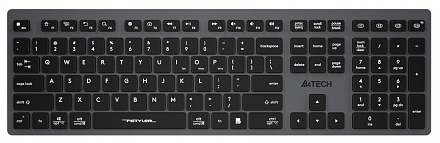 Клавиатура A4Tech Fstyler FBX50C серый USB беспроводная BT/Radio slim Multimedia (FBX50C GREY)