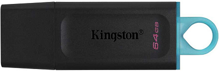 Флеш Диск Kingston 64Gb DataTraveler Exodia DTX/64GB USB3.2 черный/голубой