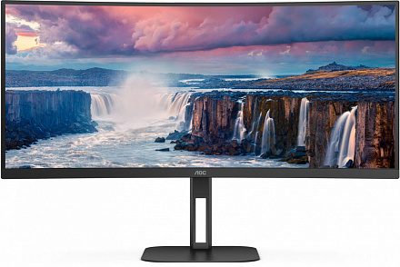 Монитор AOC 34" Gaming CU34V5C черный VA LED 1ms 21:9 HDMI M/M матовая HAS Piv 300cd 178гр/178гр 3440x1440 100Hz FreeSync DP 2K USB 9.43кг